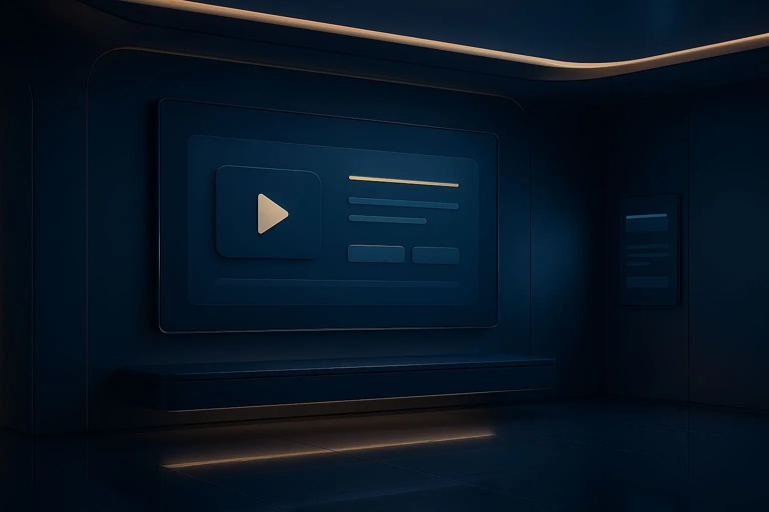 Brandový banner s moderním digitálním prostředím online platformy