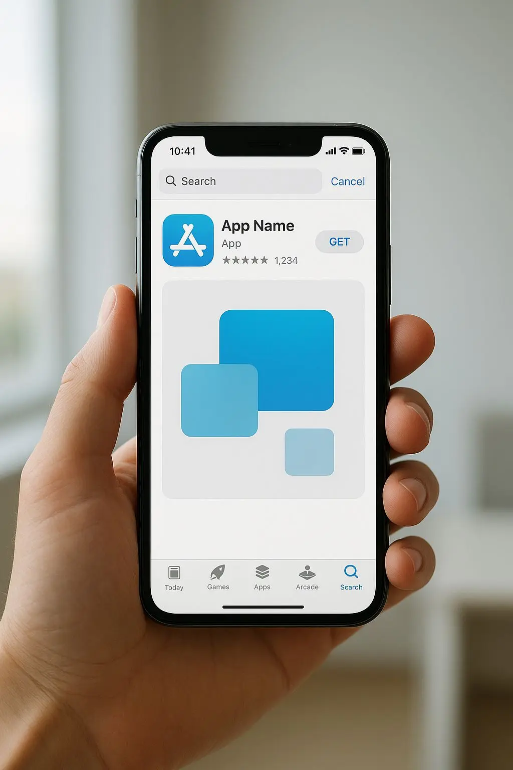 iPhone s otevřeným obchodem a vyhledanou aplikací BetX