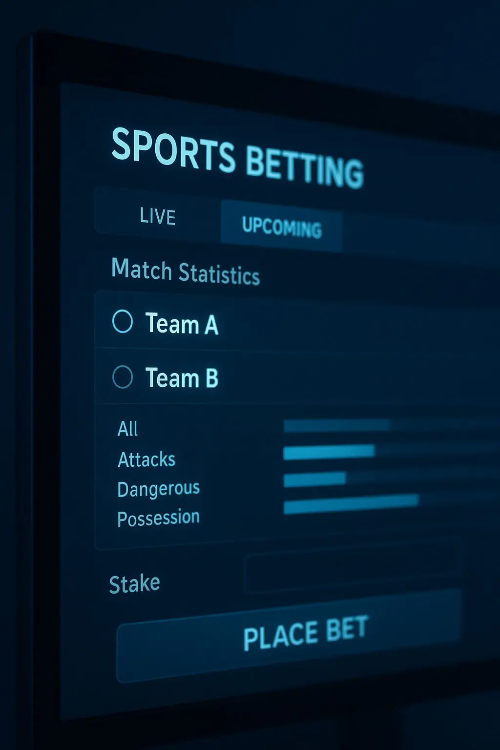 Detail sportovního tiketu a kurzové nabídky na obrazovce